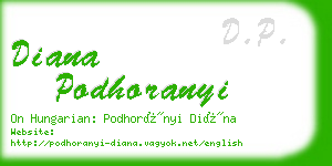 diana podhoranyi business card